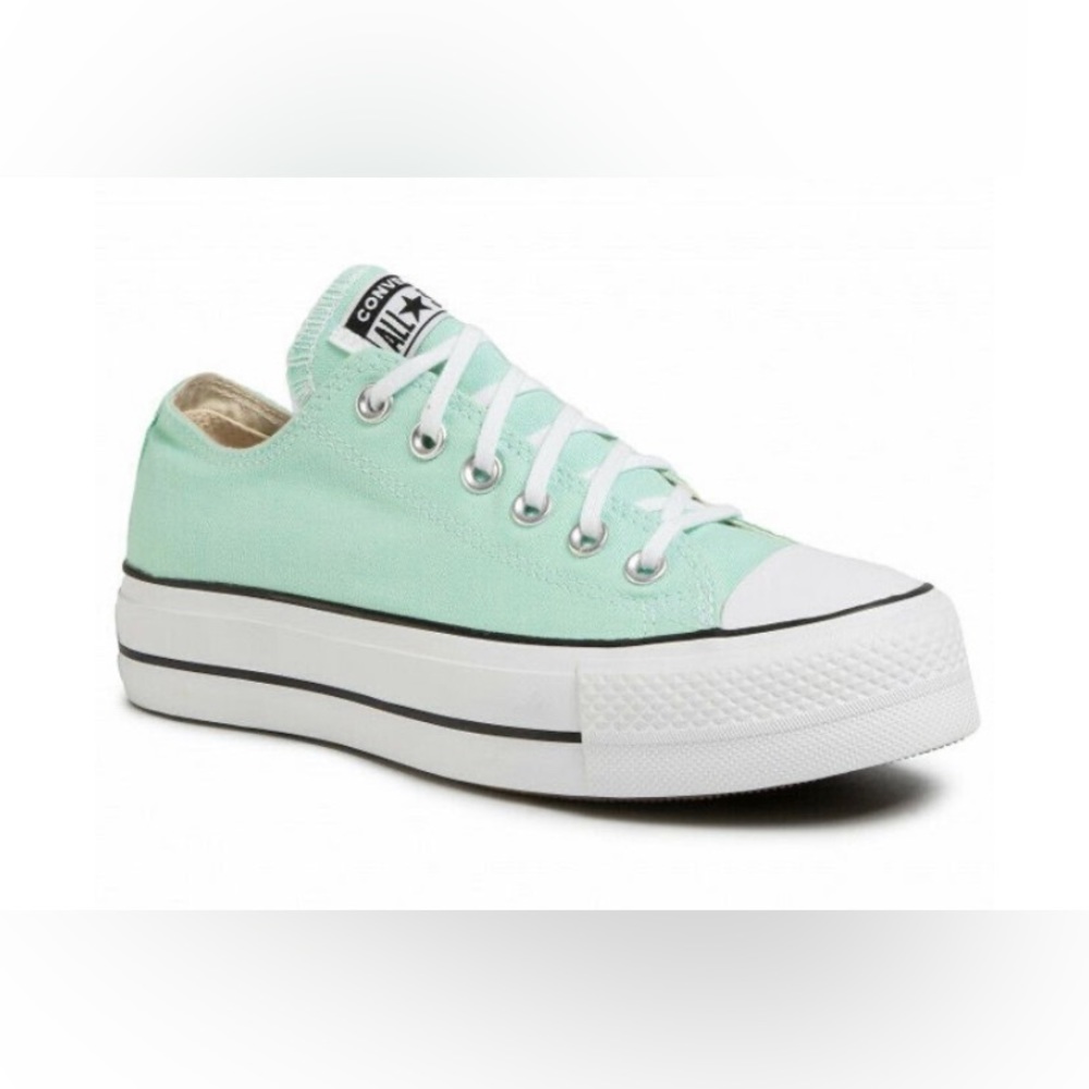 Low Top Teal Platform Converse